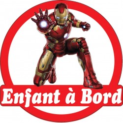 Stickers autocollants enfant a bord Iron man