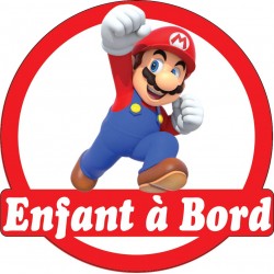 Stickers autocollants enfant a bord Mario
