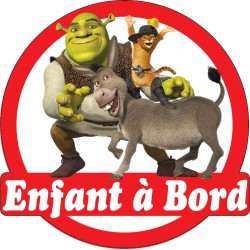 Stickers autocollants enfant a bord Shrek