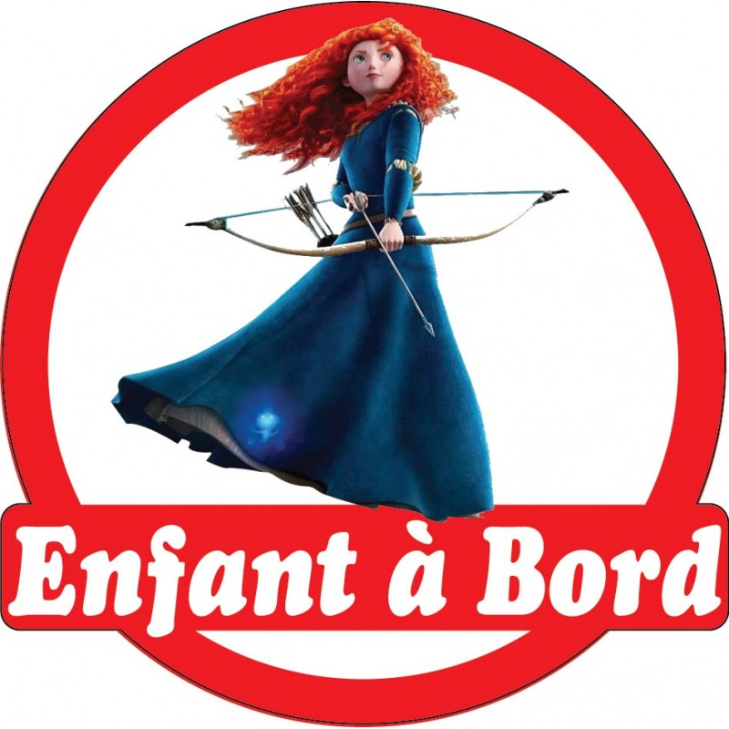 Stickers autocollants enfant a bord Belle