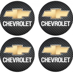 4 Stickers autocollants moyeu de jante Chevrolet