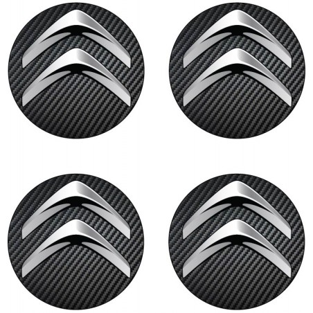 BAONITOU 4 Cache-Moyeux 55mm Pour Citroën – Badge Centre Roue Avec Logo – Look Sportif & Protection