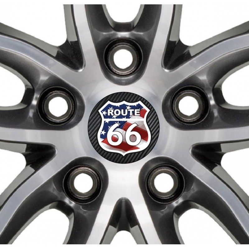 Autocollant Sticker PINUP ROUTE 66 - 12 Cm, Motif Rétro Pour Auto, Moto, Casque, Réf RA066