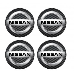 4 Stickers autocollants cache moyeu de jante Nissan