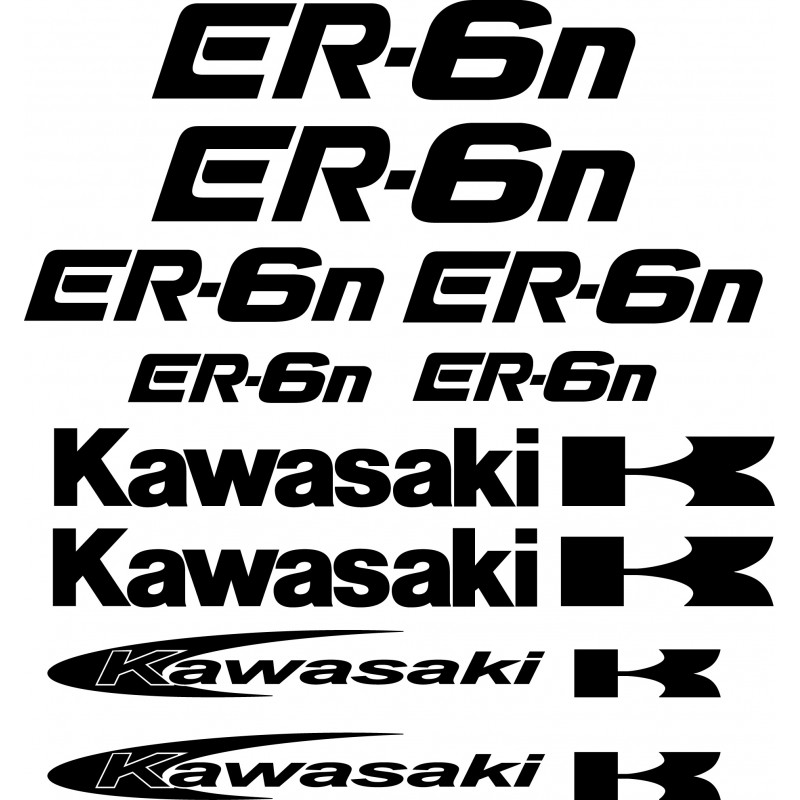 Stickers autocollants Kawasaki ER6N