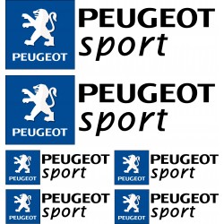 Stickers autocollants logo Peugeot sport Noir