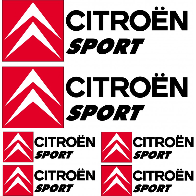 Stickers autocollants logo Citroen sport Noir