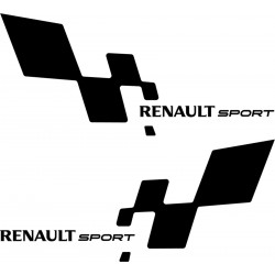 2 Stickers Damiers Renault sport