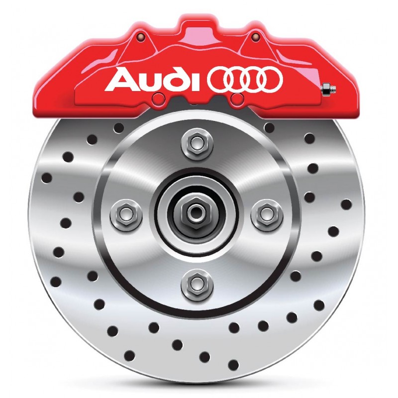 4 Stickers autocollants étrier de frein Audi