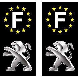 Stickers autocollant plaque d immatriculation Peugeot
