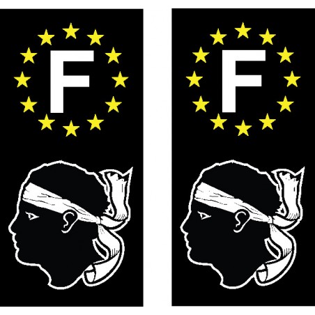 Sticker Plaque Immatriculation Département 2A Corse Du Sud Map Corse