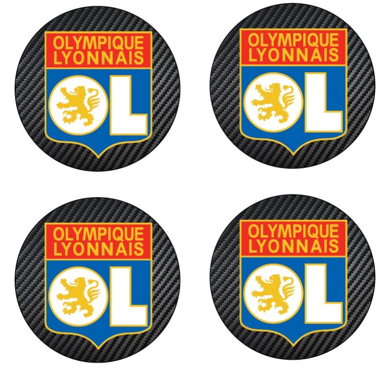 Stickers autocollant pour moyeu de jante OL Olympique Lyonnais