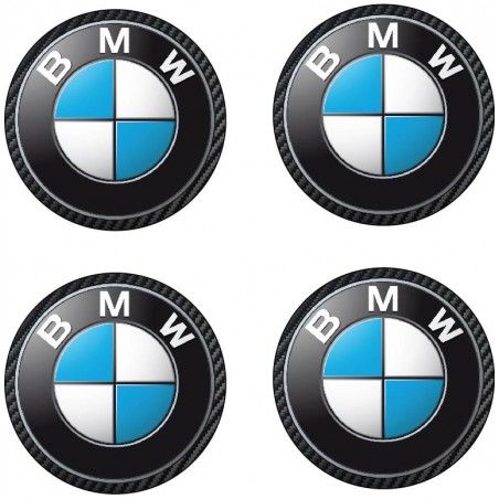 4 Stickers autocollant moyeu de jante BMW