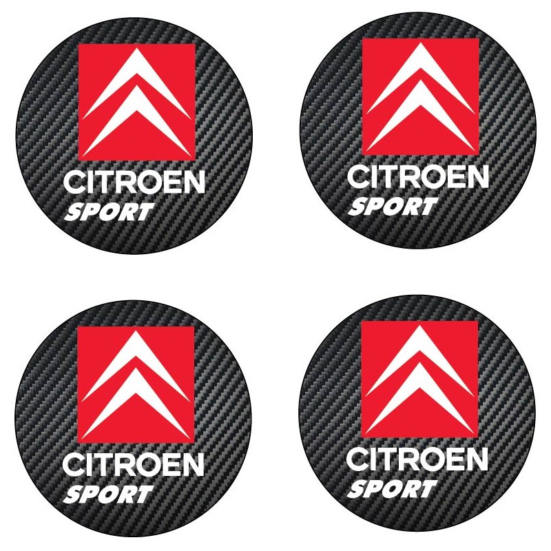 Stickers autocollant moyeu de jante Citroen Sport