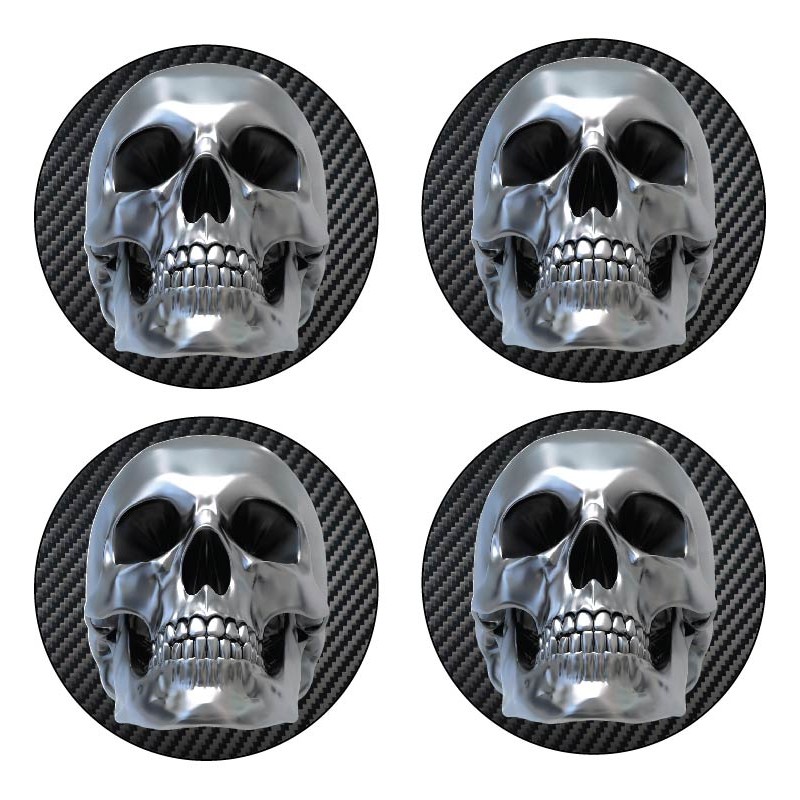 Stickers autocollant moyeu de jante Skull
